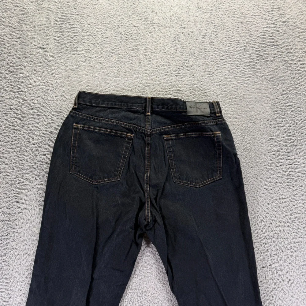 Calvin Klein Jeans Womens 14 Black Cotton Denim Straight Leg Streetwear Workwear